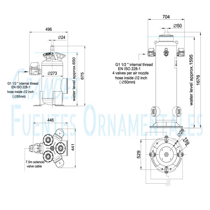 dimensiones AirNozzle 24 y 50