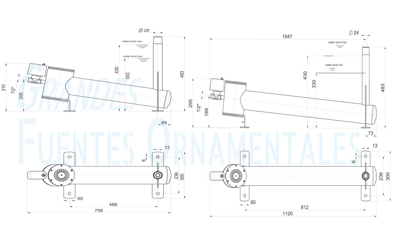 dimensiones airnozzle horizontal