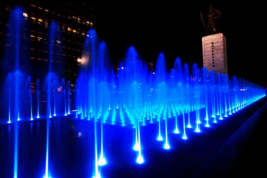 Fuente de suelo con instalación en zanjas Fuente de suelo con instalación en zanjas